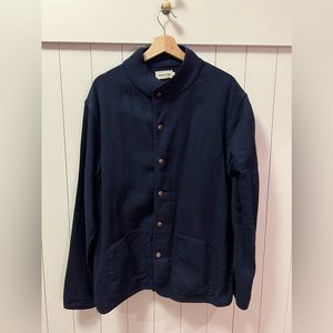 Taylor Stitch Shirt Jacket Cardigan Blue